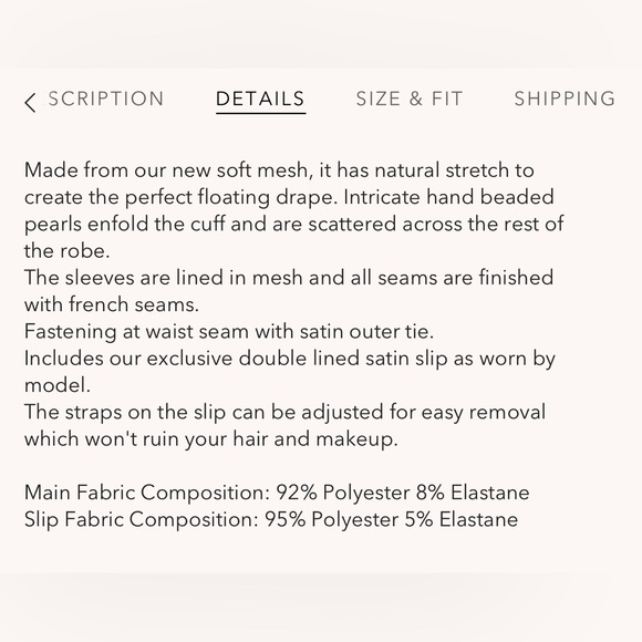 Millie Hand Beaded Pearl Mesh Maxi - Includes Slip - Le rose - Picture 10 of 11